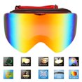 thumbnail image 3 of Unisex Adulto Al Aire Libre Doble Lente Magnitic Vista Grande Esquí Ciclismo Gafas Máscara GafasRojo, 3 of 10