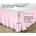 thumbnail image 5 of SGI Bedding 11 Inch Wrap Around Bed Skirt | Microfiber Bed Skirt | Fade Resistant, Wrinkle Free, Anti-static, Decorative, Extra Storage Space, Clutter-Free | California King, Pink, 5 of 8