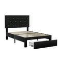 thumbnail image 4 of VECELO Set of 2 Twin Size Bed Frame Leather Upholstered Platform Bed with Drawers and Headboard, Easy To Assemble, No Box Spring Needed, Black, 4 of 12