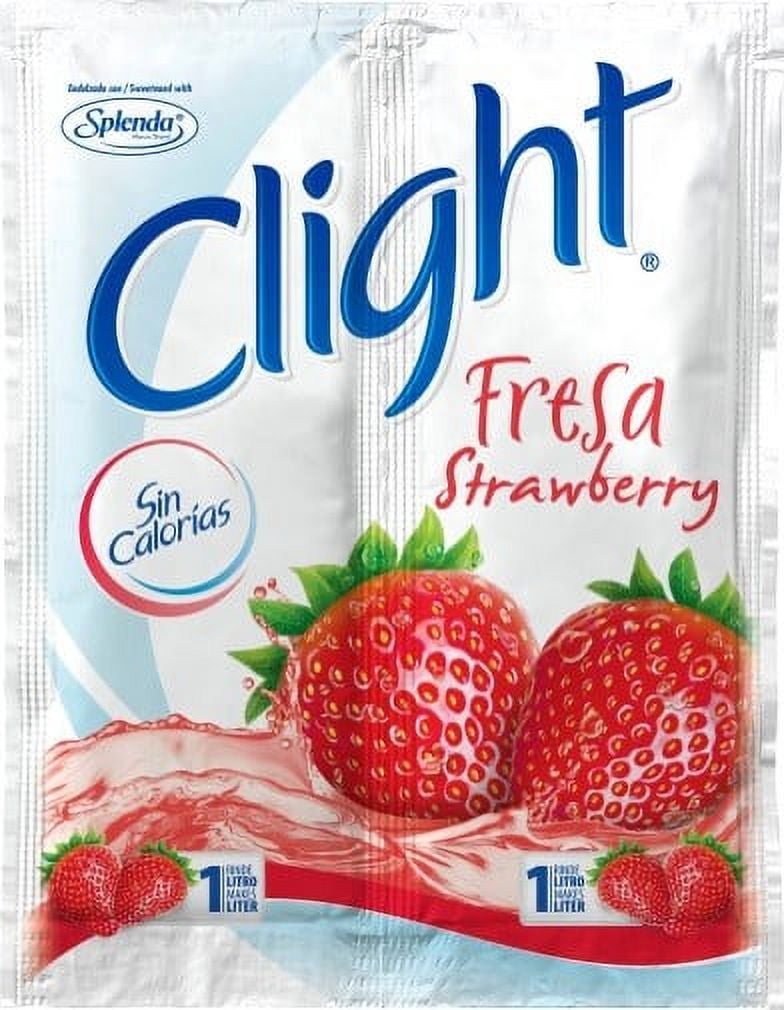 Crystal Light, Clight, Stawberry, Artificial Flavored, 2 in 1, 0.49oz, Powder, Plastic Packet