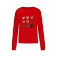 thumbnail image 5 of Aboser Valentine Shirt for Women Crewneck Shirts Casual Love Heart Graphic Tees Loose Long Sleeve Pullover Tops Fashion Holiday Tshirt, 5 of 6