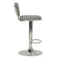 thumbnail image 3 of Poundex F1643 16 x 18 x 34-40 in. Adjustable Height & Swivel Barstool in Gray Faux Leather - Set of 2, 3 of 9