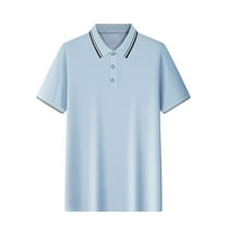 Busydd Plus Size Mens Shirts S-5XL Casual Lapel Solid Color Button Up Shirt Summer Short Sleeve Oversized Dress Shirts Comfy Breathable Golf Shirts for Men