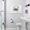 thumbnail image 5 of Crab Bathroom Decor Wall Art Ocean Crab Pictures Canvas Paintings Ocean Bathroom Wall Decor Canvas Prints Painting Crab Decorations Framed Artwork for Bathroom Living Room Bedroom 16"x12", 5 of 6