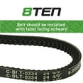 thumbnail image 3 of 8TEN Cogged Belt for Toro Cub Cadet MTD 22177TE 954-0114 42-0884 810-CBL2556T, 3 of 4
