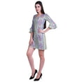 thumbnail image 3 of Moomaya Womens Imprimé Courte Robe Cloche Manches Robes de Décalage pour les Femmes Occasionnels Vêtements d'Été, 3 of 6