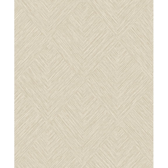 Chesapeake Hollis Taupe Textured Diamond Wallpaper