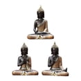 thumbnail image 1 of VONKY 3x Buddha Statues Decor Decor Resin Shui Decor Desktop Feng Buddhism, 1 of 2