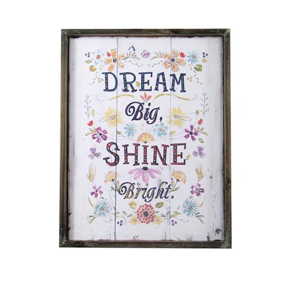 Jeco HD-WA074 Dream Big Shine Bright Plaque