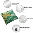 thumbnail image 4 of BANET Luxurious Style Leaf Pattern Pillowcase for Home Decoration, Digital Printed Square Cushion Cover, Perfect for Living Room and Bedroom Pillowcase. White, 4 of 5
