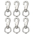 thumbnail image 1 of Uxcell 6 Pcs Clips à Pression Pivotants pour Drapeau, Crochets à Pression en Alliage Robuste de 2,7 Pouces, Ton Argenté, 1 of 6