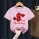 thumbnail image 3 of Camiseta divertida de algodón con mariquita roja y números del 1 al 10 para niños, regalo de cumpleaños, ropa Harajuku para niños y niñas, camiseta de manga corta de verano para bebés, 3 of 5