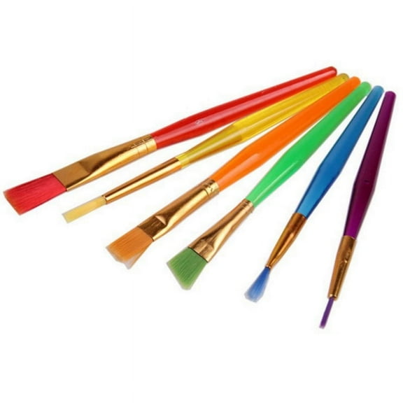 Rainbow Color Cream Coloring Pen Set Of 6 Short Watercolor Painting Brush
