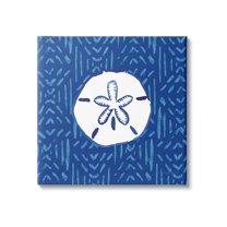 Stupell Industries Sand Dollar Seashell Stripe Pattern Graphic Art Gallery Wrapped Canvas Print Wall Art, Design by Mercedes Lopez Charro