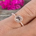 thumbnail image 2 of 6mm Round Cut 1.75 Carat Gem Stone Pink Morganite Engagement Ring On10k Rose Gold Wedding Ring Art Deco Personalized for Brides, 2 of 6