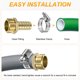thumbnail image 5 of Adaptador de Manguera de Jardín de Latón Uxcell, Conector Macho de 5/8" Barb a 3/4" GHT con Abrazaderas de Acero Inoxidable y Juntas para Jardín, 5 of 7