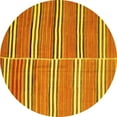 thumbnail image 1 of Ahgly Company Machine Washable Indoor Round Oriental Yellow Traditional Area Rugs, 3' Round, 1 of 4