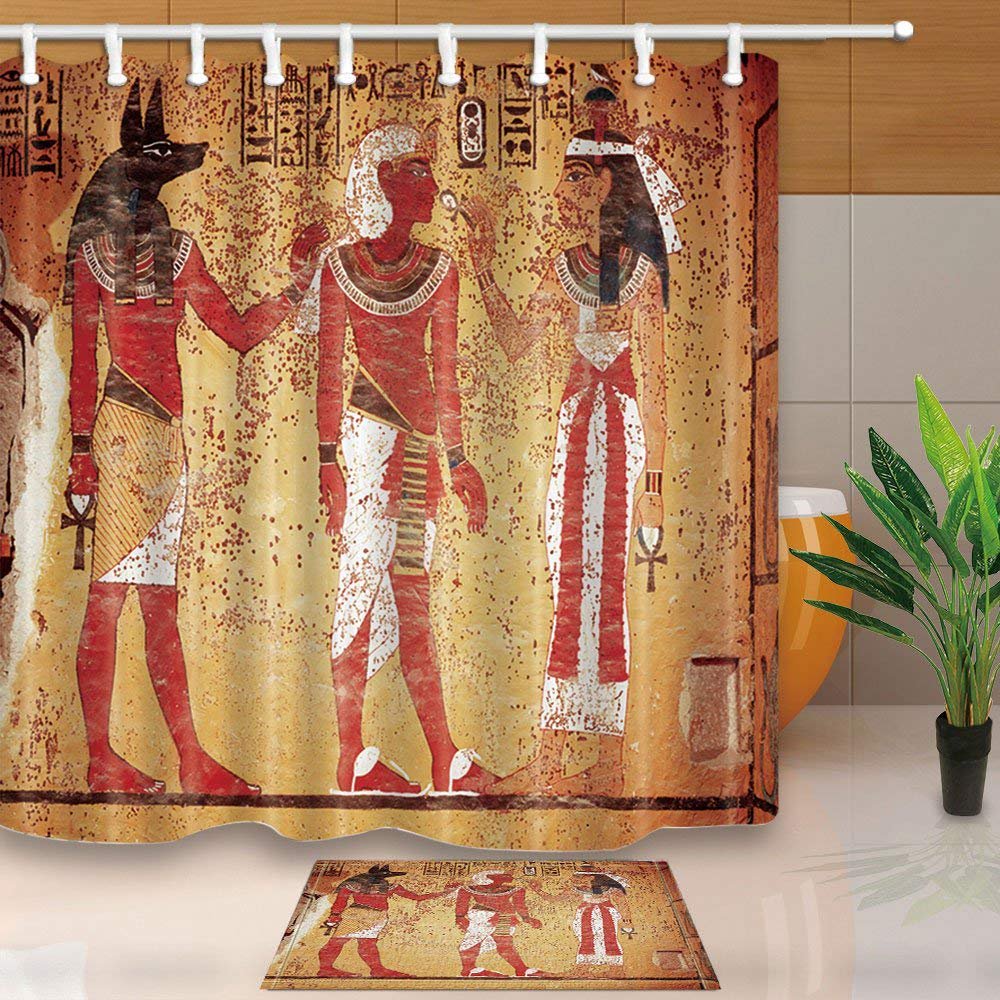 ARTJIA Egyptian Ancient Egypt in Vintage Shower Curtain 66x72 inches