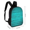 thumbnail image 2 of Ocean Aqua Blue Teal Old Wood Turquoise 3D Print 17in adolescent Backpack knapsack Laptop Laptop, 2 of 5