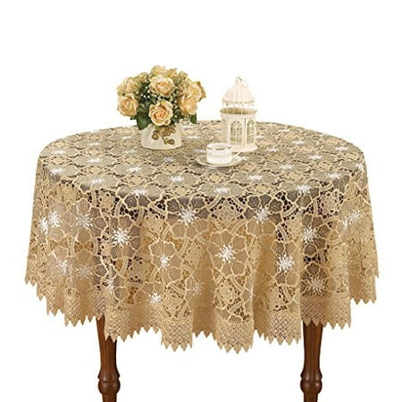 Simhomsen Beige Lace Tablecloth For, 36 Inch Round Tablecloth