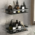 thumbnail image 5 of VGFVFSKGA Bathroom Storage Rack, Shower Organizer, Black Aluminum Rectangular Draining Rack for Home Hotel Bathroom Cosmetics, 5 of 8