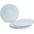 thumbnail image 2 of 50 Plates Pack (25 Guests)-Heavyweight Wedding Party Disposable Plastic Plate Set -25 x 10.25'' Dinner + 25 x 7.5'' Salad/dessert plates (Rochelle White and Gold), 2 of 9
