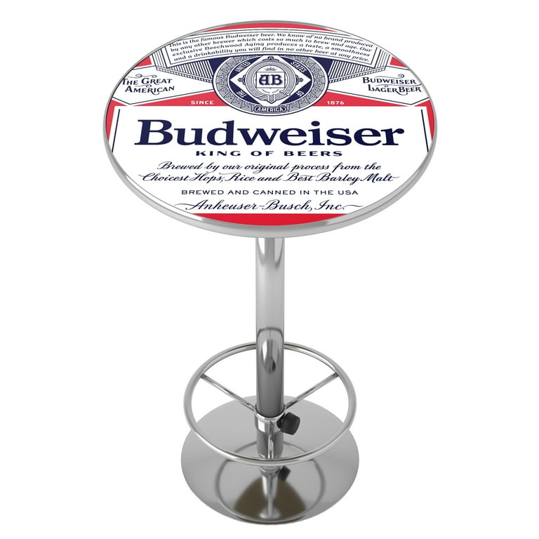 Budweiser Label Bar Stool Set - Officially Licensed - Walmart.com