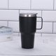 thumbnail image 3 of Taza de agua para automóvil con asa Taza de acero inoxidable con aislamiento doble Taza de cerveza negra, 3 of 5