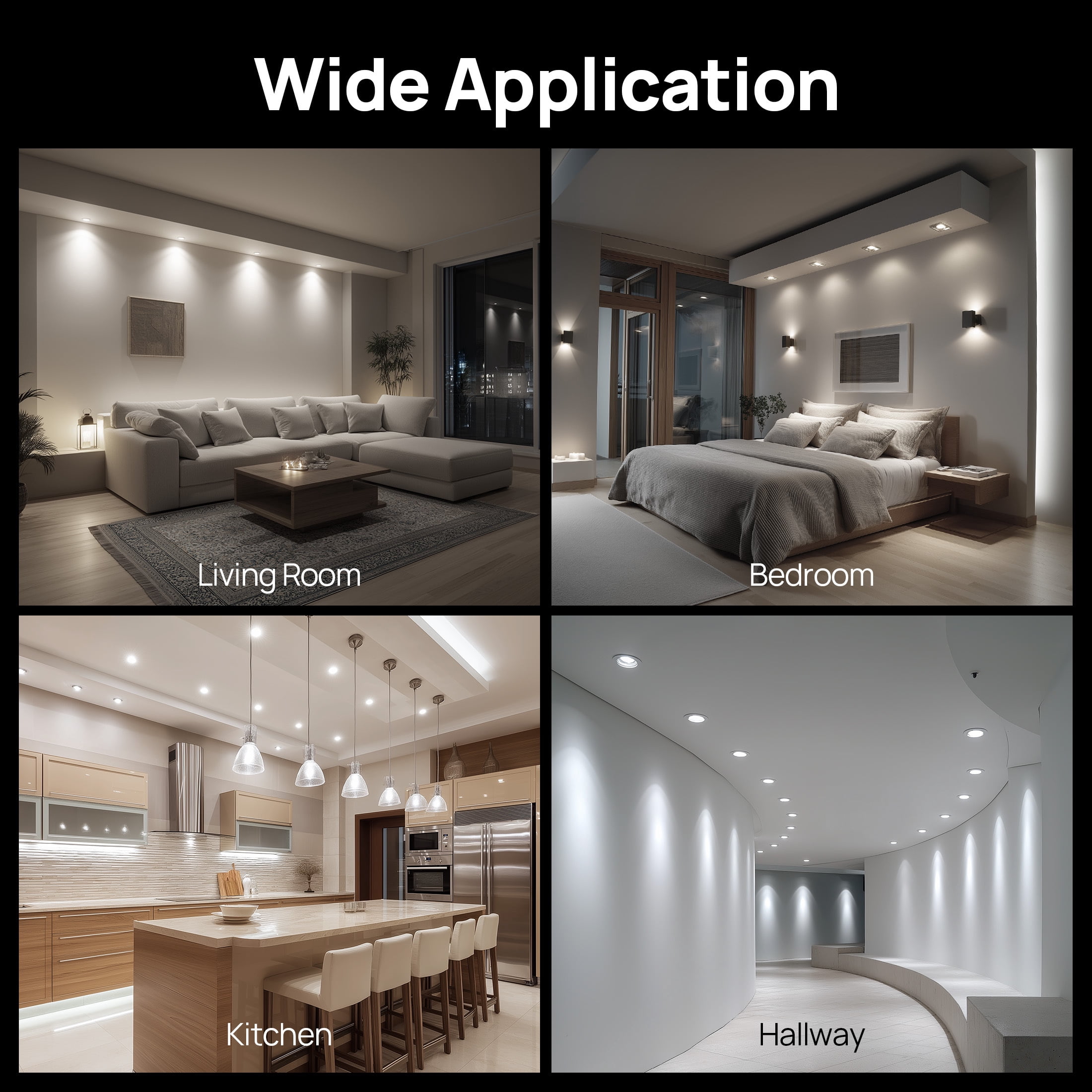Linkind BR30 Led Bulbs 65W Equivalent, Dimmable Indoor Flood Lights Bulb, E26 Base, 5000K Daylight, 10W, 850 LM, Recessed Lighting Bulb for Ceiling, Recessed Can, Living Room and Kitchen, 12 Pack