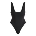 thumbnail image 5 of No Boundaries Women's Sculpting Scoop Neck One Piece Swimsuit, Sizes XXS- XXL, 5 of 5