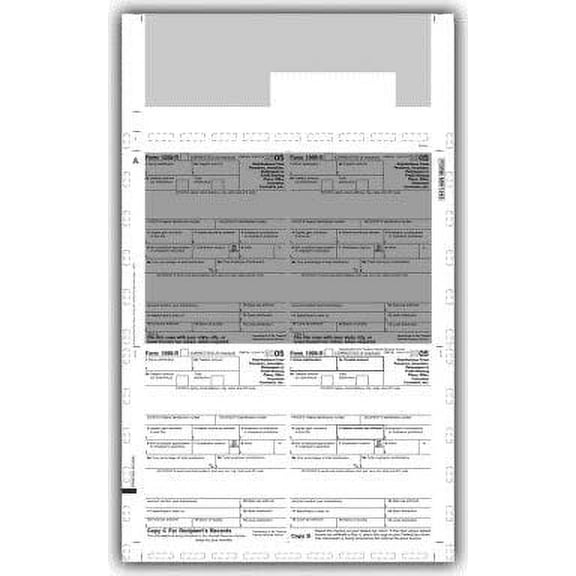 EGP IRS Approved 4Up 1099R Pressure Seal Tax Form, 500 Forms, Preprinted, Size 8 1/2 x 14 TF5504