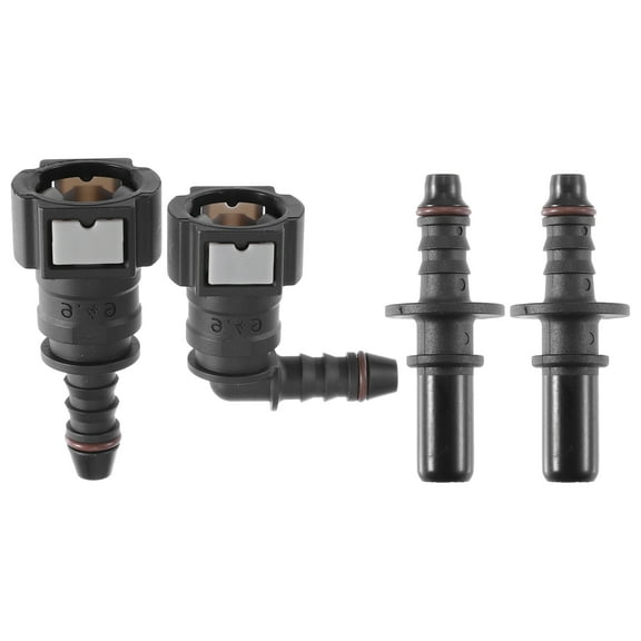Unique Bargains 2 Set 3/8" 9.49mm SAE to 5/16" 8mm Nylon Fuel Line Hose Quick Release Connector