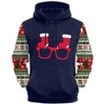 thumbnail image 4 of Mens Christmas Hoodie Funny Reindeer Print Pullover Plus Size Vintage Aztec Graphic Sweatshirt, 4 of 4