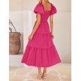 thumbnail image 4 of Vestido ZESICA 2025, estilo bohemio, bordado, rosa de vacaciones, talla L, 4 of 8