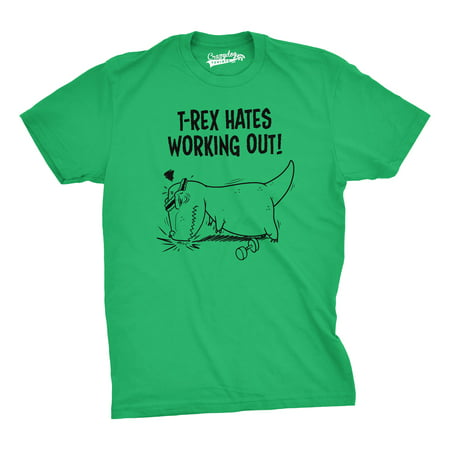 T-Rex Hates Push Ups T shirt Working Out Funny Dinosaur Fitness Tee For