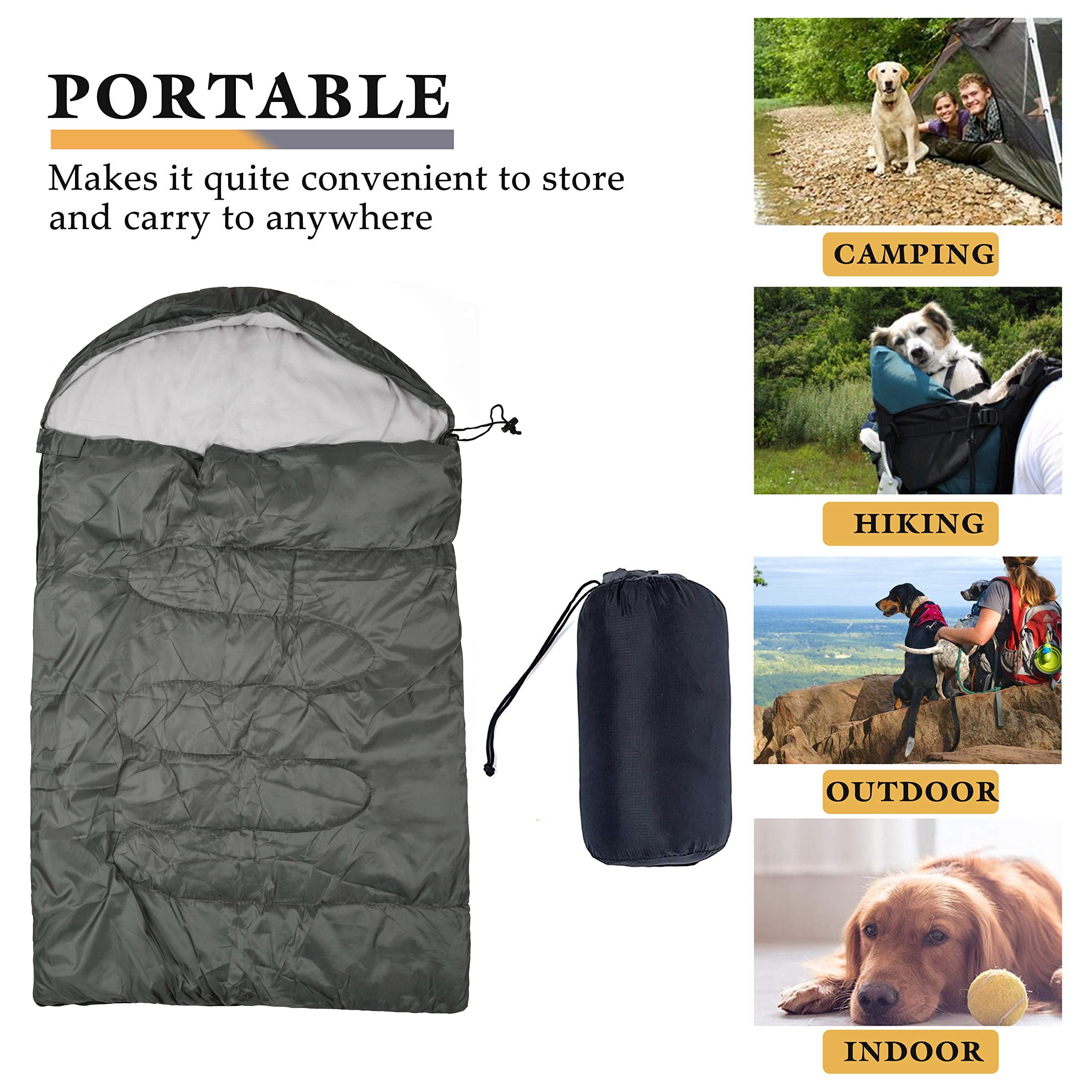 Dog Bed Sleeping Bag for Pet Warm Travel Bag Pet Sleeping Bag Backpack Portable Lightweight Dog Travel Bed Mattress Pets Mat for Traveling Camping Hiking Outdoor Indoor