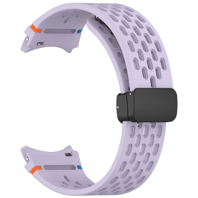 BotaniNest 22MM FE Silicone Sports Watch Band With Fold Over Clasp Breathable Hole Design