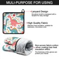 thumbnail image 7 of Cute Dinosaur Pattern Kitchen Oven Mitt and Pot Holder Sets 4 Pcs for Baking, Cooking and Grilling, Heat Resistant Up To 392 °F, 7 of 7