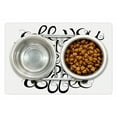 thumbnail image 1 of All You Need Is Love Pet Mat for Food and Water, All You Need is Love and a Cup of Coffee Lettering Words, Non-Slip Rubber Mat for Dogs and Cats, 18" X 12", by Ambesonne, 1 of 1