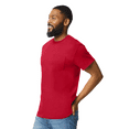 thumbnail image 3 of Gildan Short Sleeve Pocket T-Shirt - Dryblend, Men Crewneck Classic Fit Tee, Red, M, 3 of 5