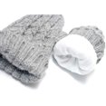 thumbnail image 5 of Ensemble 2 Pcs d'Hiver pour Femmes et Filles : Tuque Tricotée à Pompons, Foulards et Gants en Molleton, 5 of 5