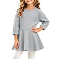 thumbnail image 3 of Auroural Girls Long Sleeve Sweatshirt Dress Casual Round Neck Flared Play Dress for Kids Daily Outfits, 3 of 6