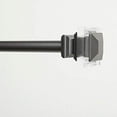 thumbnail image 3 of Exclusive Home Prism 1" Curtain Rod and Coordinating Finial Set, Gunmetal, Adjustable 36"-72", 3 of 5
