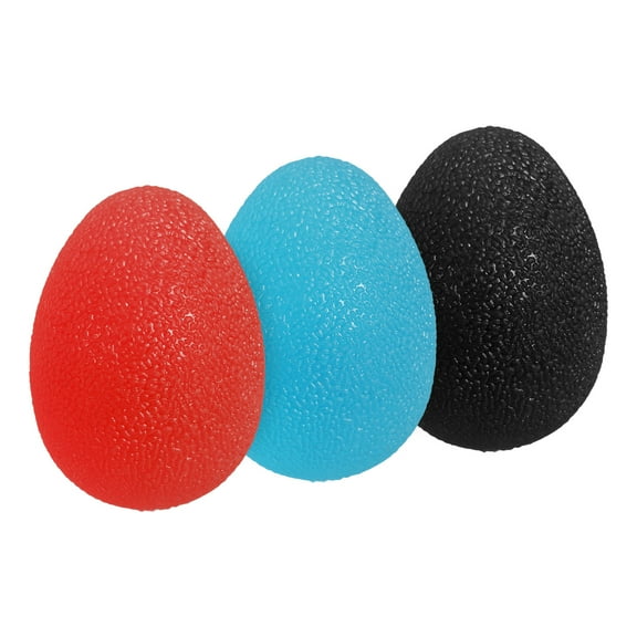 Uxcell Hand Exercise Ball, Squeeze Ball Stress Ball for Adults Grip Strengthening Occupational Equipment Red/Blue/Black