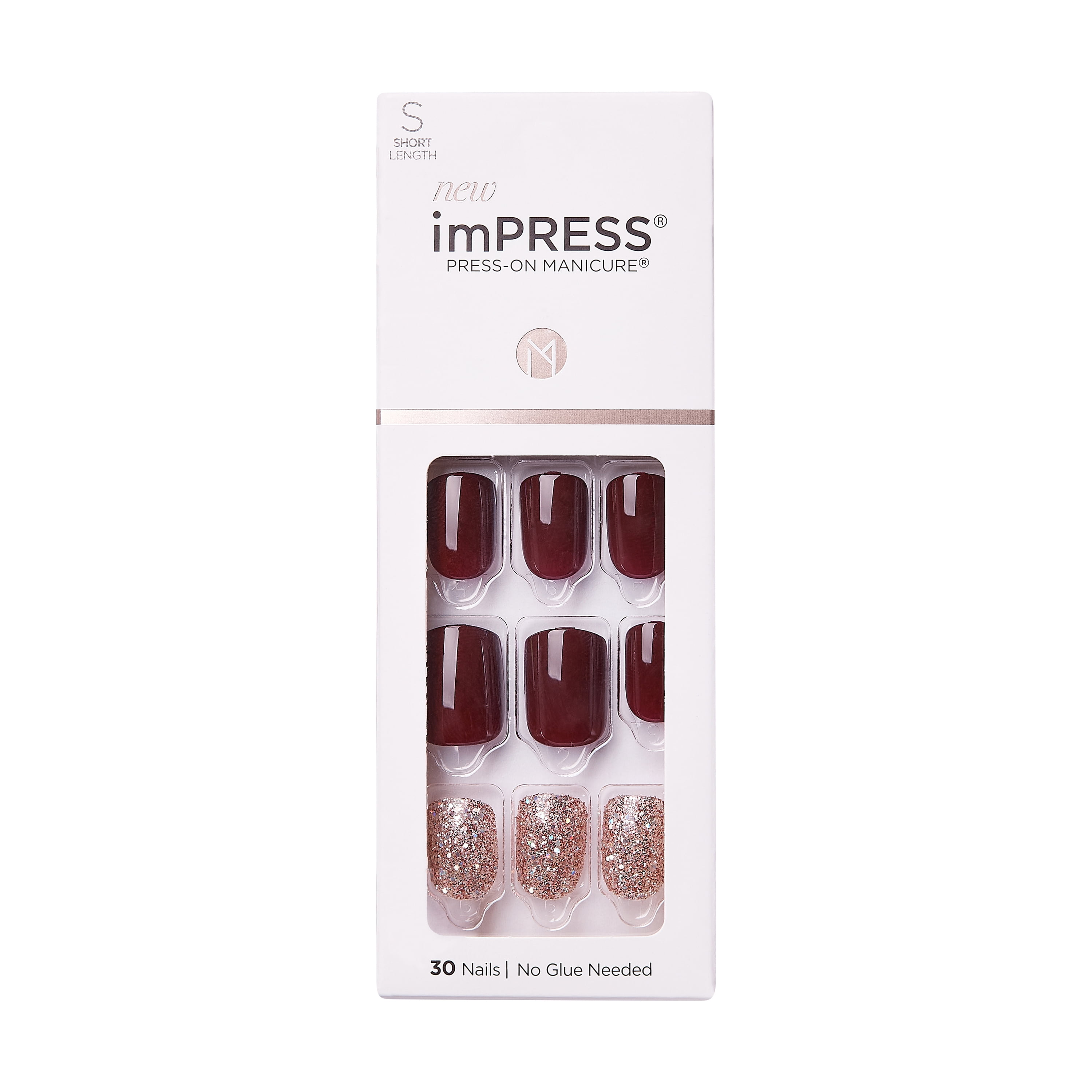 KISS imPRESS Press-on Manicure Fake Nails, ‘No Other’, 30 Count