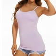 thumbnail image 3 of Defitshape Women's Cami Tank Top Sleeveless Vest Soft Basic Padded Summer Fitted Spandex Casual Pull On Thin Top Light Purple 3X-Large, 3 of 5