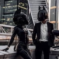 thumbnail image 3 of Bat Ear Motorcycle Helmet, Cool and Stylish Universal Bike Helmet with Flip-Up Breathable Design, Suitable for Road Riding and Street Racing - Impact-Resistant Helmet--M, 3 of 9