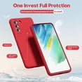 thumbnail image 3 of for Samsung Galaxy S21 FE 5G Phone Case Liquid Silicone Grip, Cute Thin Slim Soft Rubber TPU Plain Smooth Gel Cover for Women Girl Aesthetic Design, Matte Solid Protective & Shockproof, Red, 3 of 14