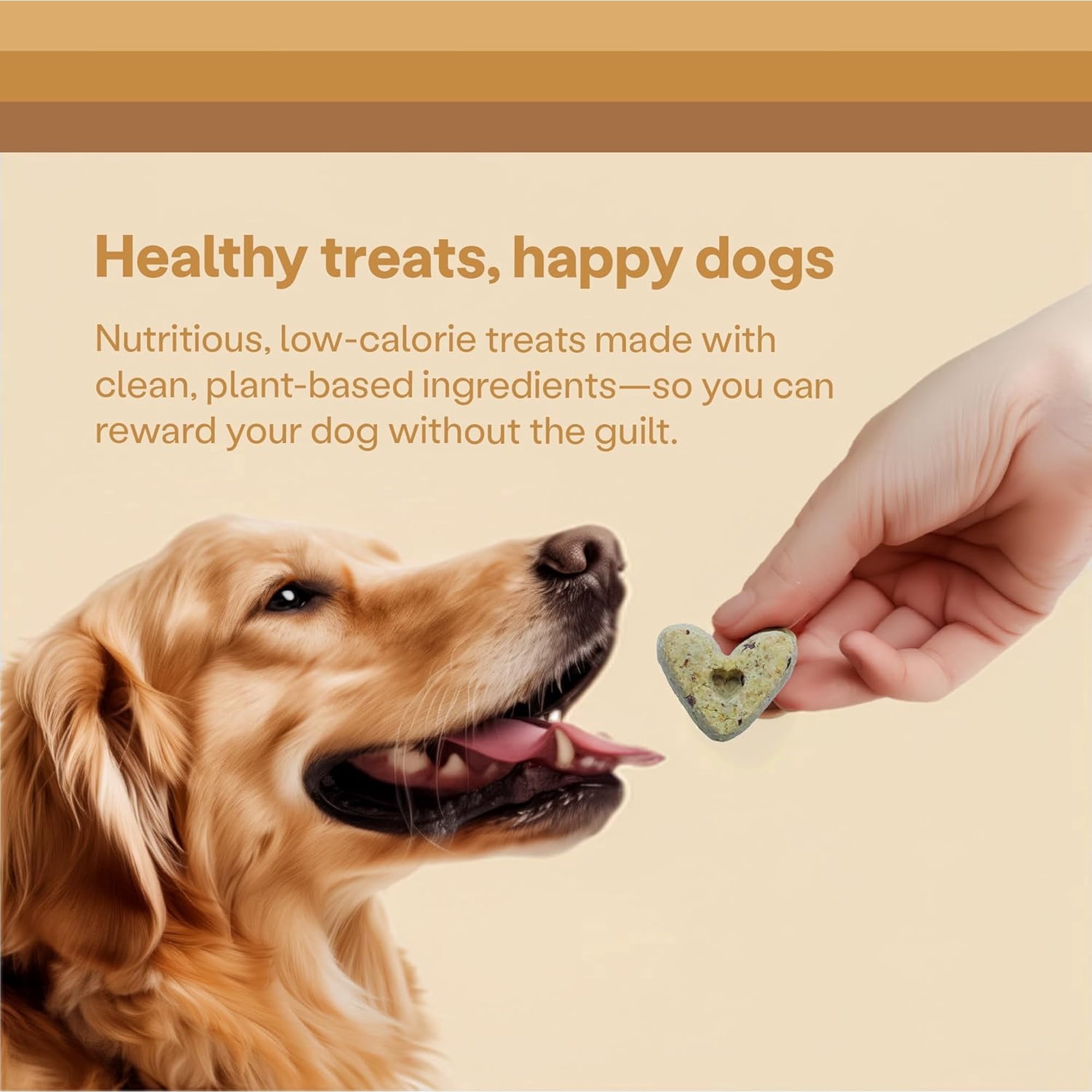 Wild Earth Superfood Dog Treats, Plant Based Dog Treats with Omega Acids, Prebiotics & Koji Protein, No Fillers, Veterinarian-Developed, Peanut Butter Flavor 3 Pack
