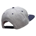 thumbnail image 4 of Jesus Fish Religious Patched Flat Bill Snapback Two Tone Cap - Navy Grey OSFM, 4 of 5